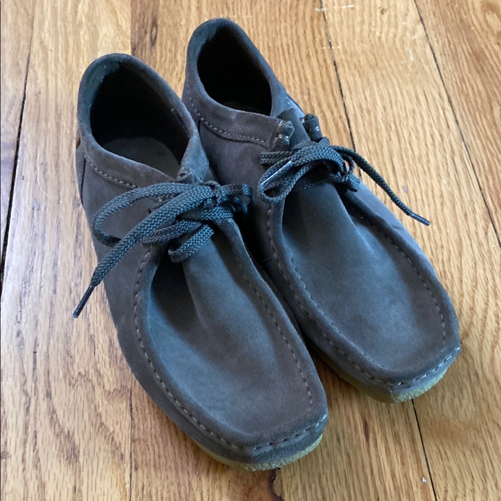 Clarks grey Oxfords